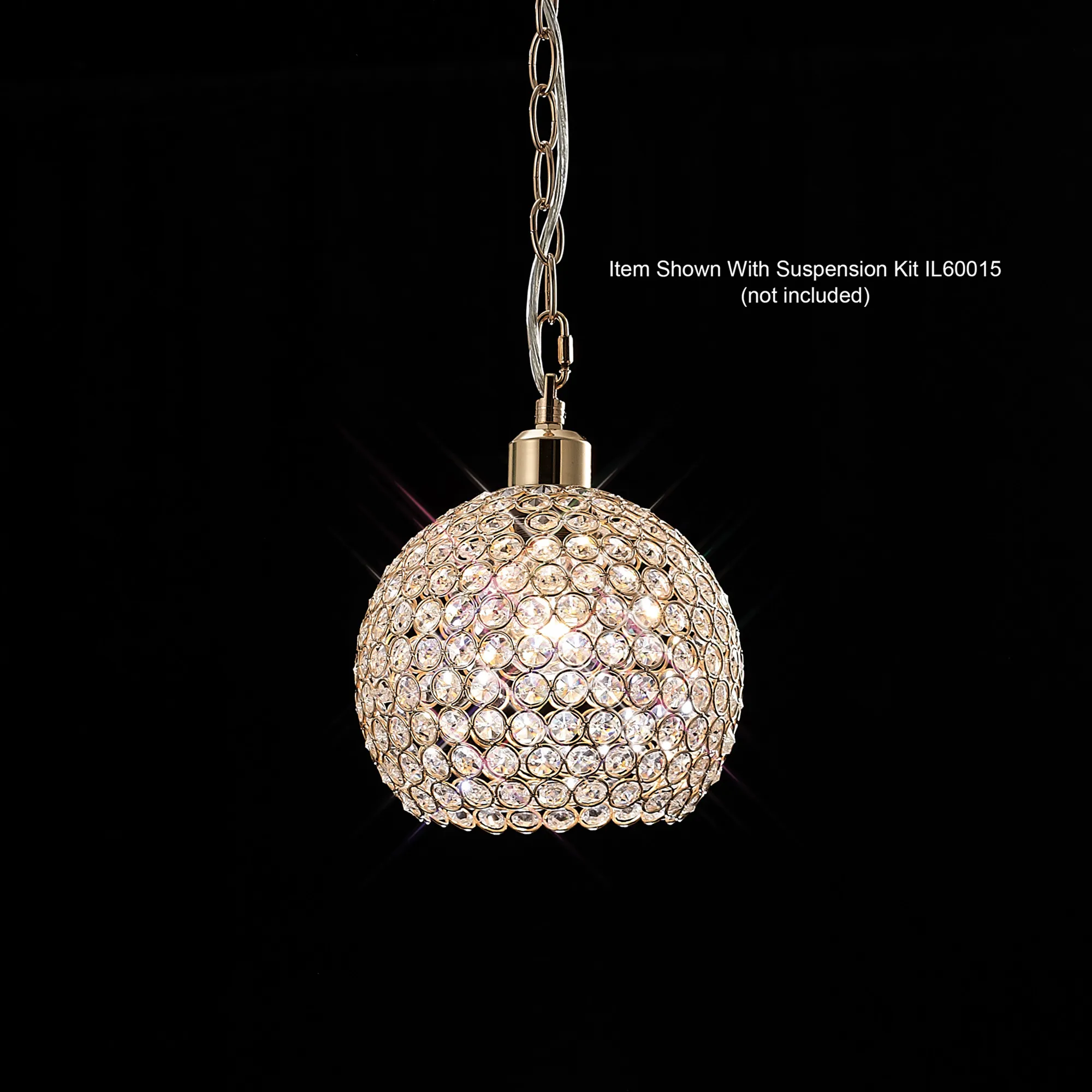 Kudo Crystal Ball Non-Electric SHADE ONLY French Gold IL30762  Diyas Kudo French Gold